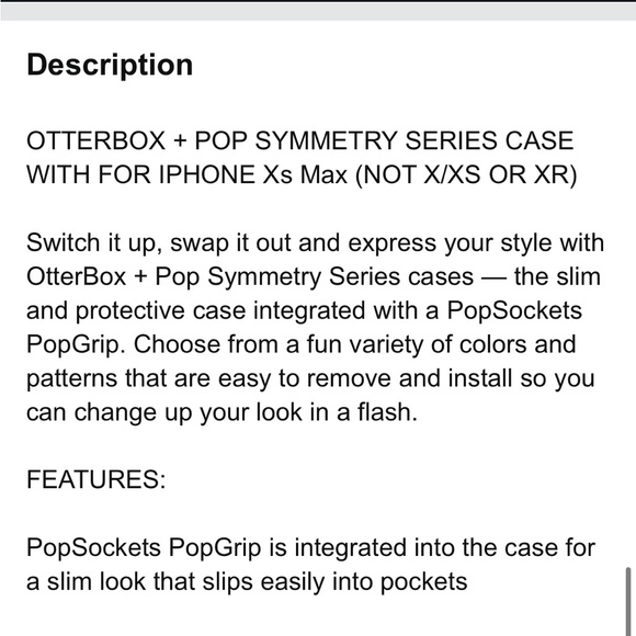 🦦🫧OTTERBOX+POP🫧🦦 *symmetry series* iPhone XS Max CASE - Picture 11 of 15